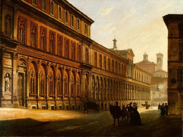 Luigi Premazzi Veduta dell Ospedale Maggiore di Milano china oil painting image